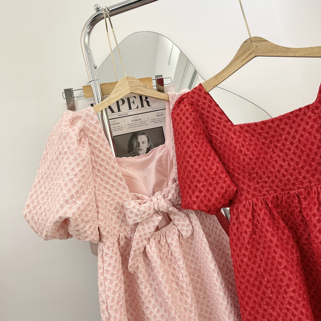 ĐẦM XỐP BABY DOLL NƠ LƯNG TAY BỒNG | BigBuy360 - bigbuy360.vn