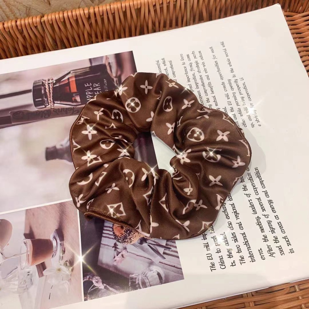 Dây Buộc Tóc Cao Su Xếp Ly Đơn Giản Thời Trang Phong Cách Retro Cho Nữ