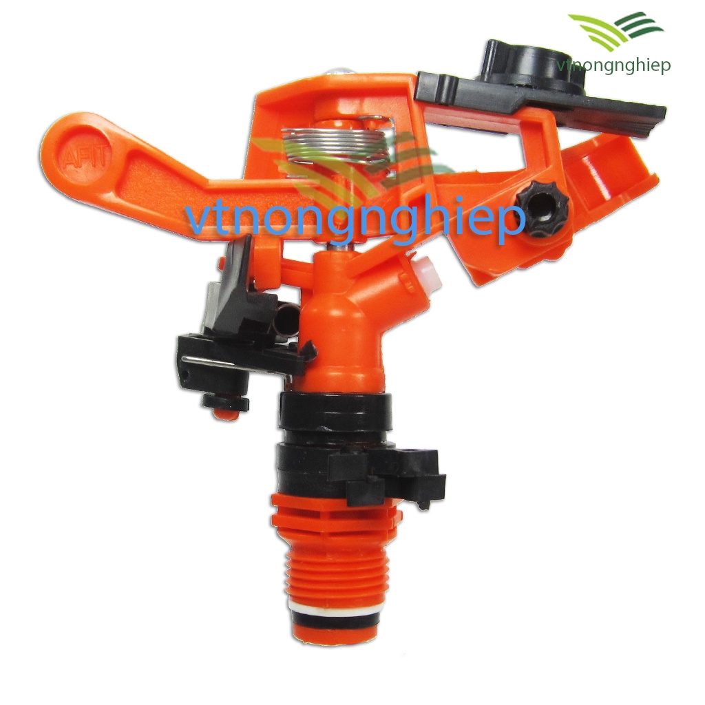 Béc tưới cánh đập BB-914C, bán kính tưới 6.5-12m, chân ren 21mm, điều chỉnh góc tưới tùy ý, phun phủ đồng đều