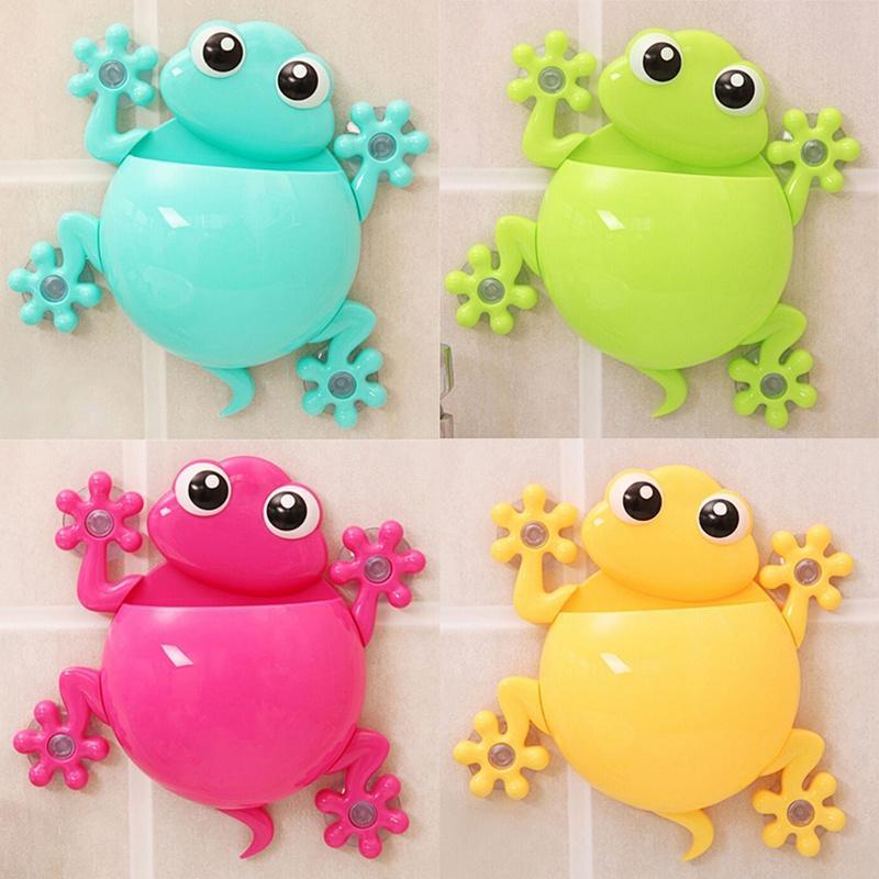 Giá Để Bàn Chải Đánh Răng Hít Tường Hình Ếch Dễ Thương