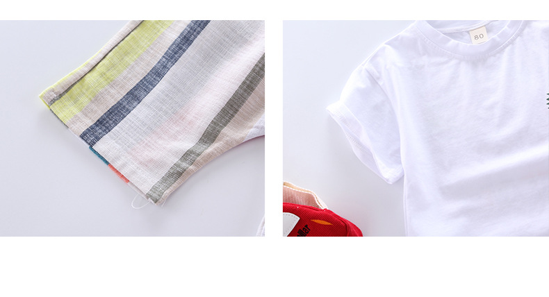 Set áo thun tay ngắn họa tiết hoạt hình và quần Short cho bé trai 1-6 tuổi