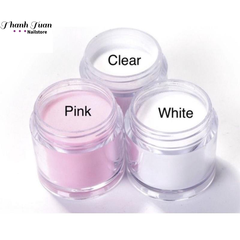 Bột Clear, trắng ,hồng đắp móng nail hũ 10g-30g  - Phụ kiện đồ nail