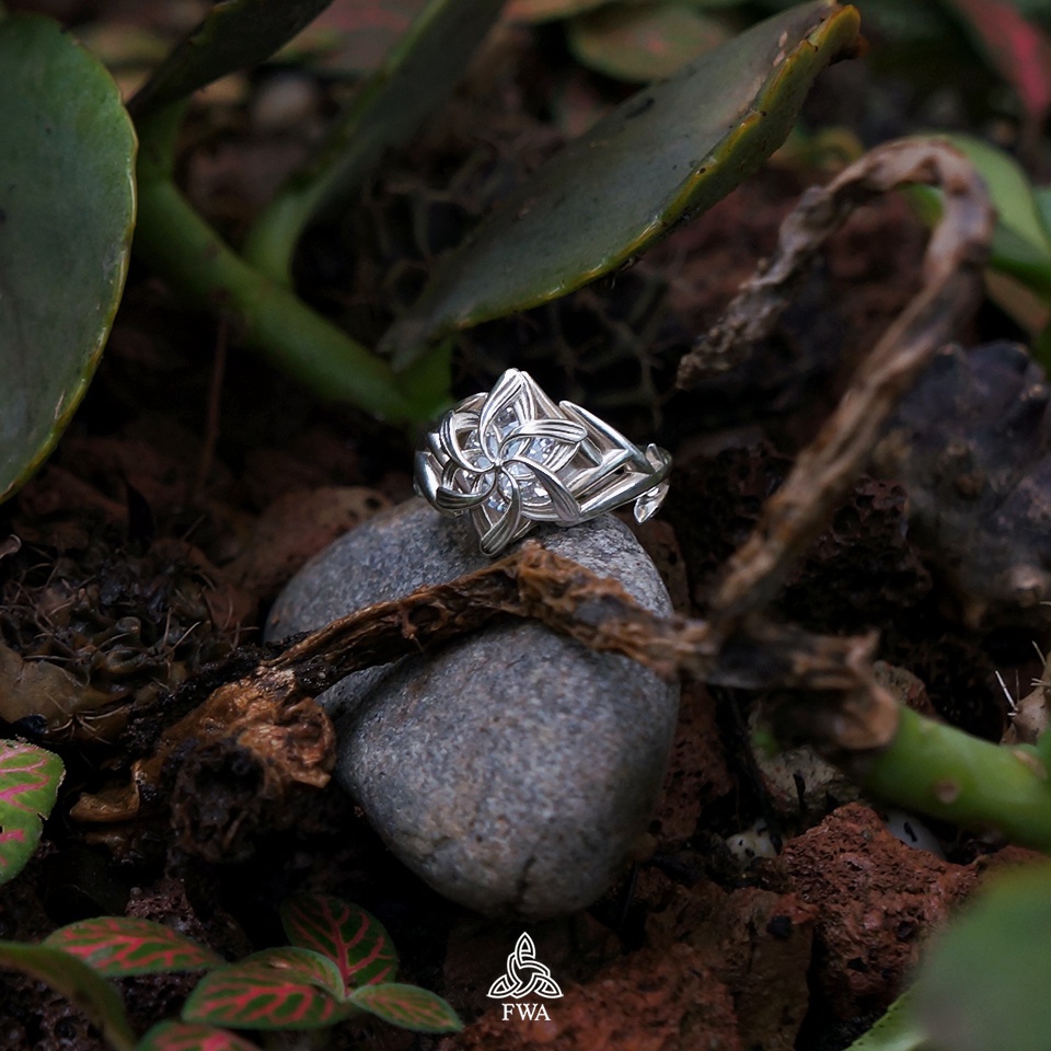 Nhẫn bạc nữ FWA Nenya Ring - Chúa tể chiếc Nhẫn