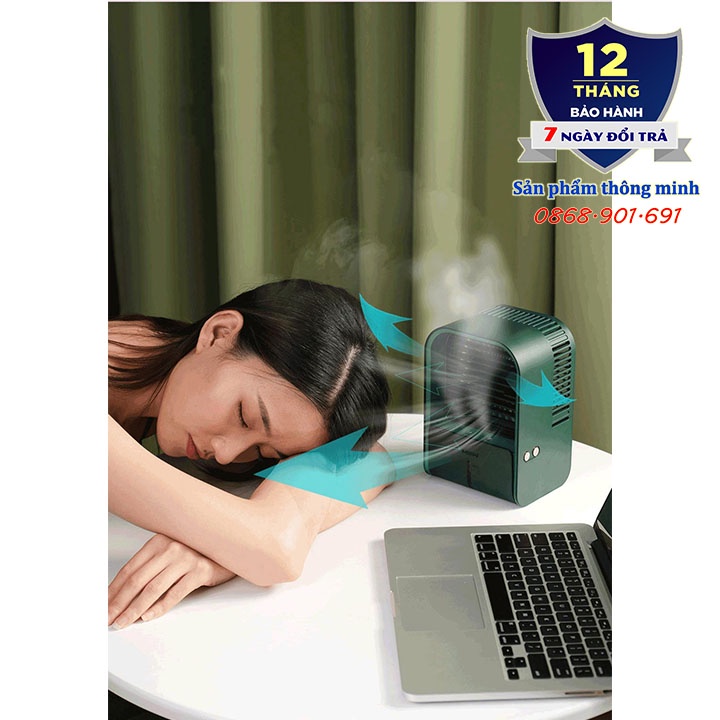 Quạt điều hòa tích điện mini Xiaomi Youpin MIIIW LJQ-122 - Pin 4000mAh - 10h sử dụng - Quạt đá lạnh 330ml