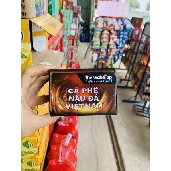 CÀ PHÊ ĐEN ĐÁ,NÂU ĐÁ Wake Up HỘP 240G