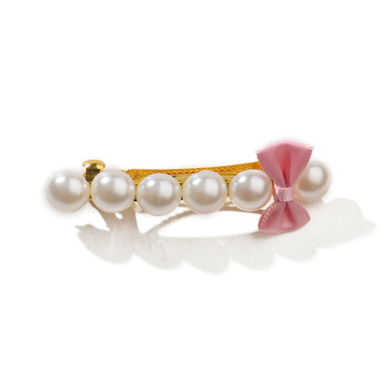 Kẹp Tóc Hợp Kim Đính Ngọc Trai Nhân Tạo Màu Sắc Ngọt Ngào Phong Cách Pháp