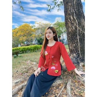 😍áo dài ba ba thêu sen cao cấp