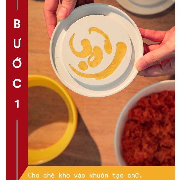 Bộ khuôn ép xôi Phúc Lộc Thọ 3 trong 1 - Khuôn xôi nhựa cao cấp dày dặn