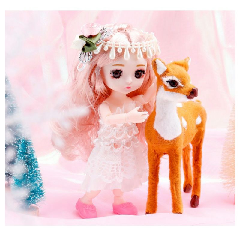 Búp Bê Barbie BJD 17cm Đáng Yêu B17A - 13 khớp cử động (dùng làm quà tặng sinh nhật cho bé gái)