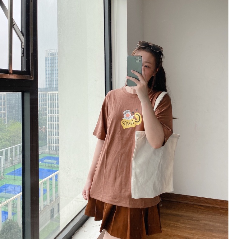 Áo Thun 3158 In Hình Camp PEONYB Nữ [FREESHIP]  Phông form rộng tay lỡ vintage oversize đường phố hàn quốc Ulzzang