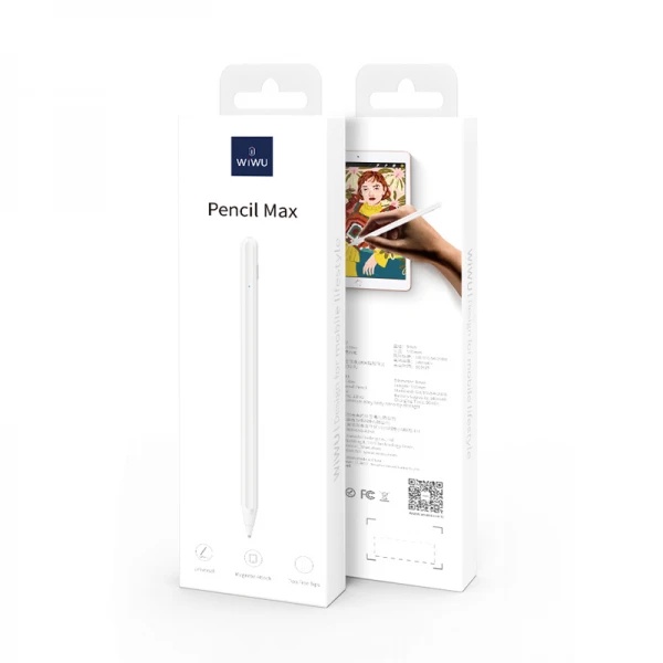 Bút Touch stylus thông thái đầu bút siêu mịn mượt hiệu WIWU Pen Max cho i/ Pad / Smartphone / Tablet chính hãng bảo hành