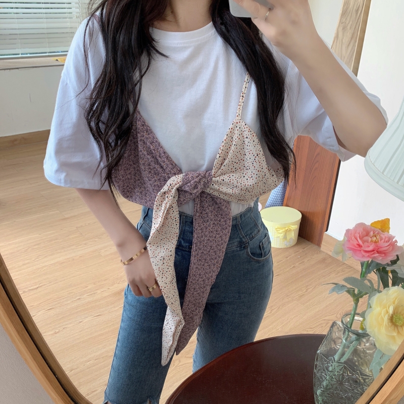 Áo Thun Nữ Ngắn Tay Phối Màu Thời Trang