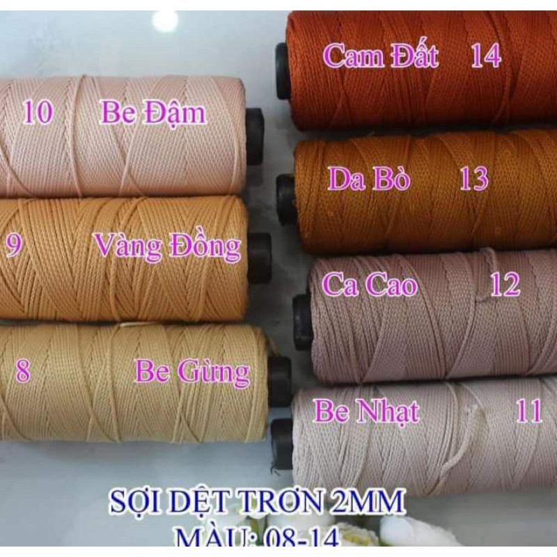 Sợi dệt cotton bảng 1