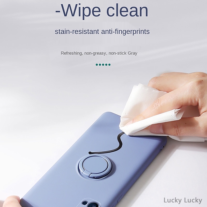 Ốp lưng Redmi 9C 9A 9T 9 Giá đỡ vòng từ tính Chân đế Silicone mềm Bảo vệ toàn diện Máy ảnh Dây buộc Miễn phí Chống va đập