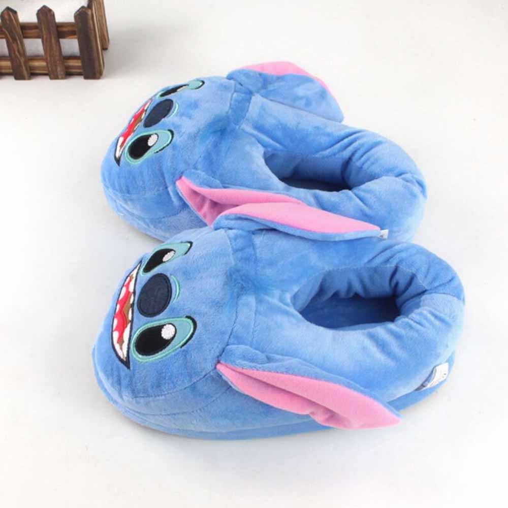 Dép Bông Đi Trong Nhà Hình lilo & stitch Hoạt Hình 28cm Giữ Ấm Mùa Đông Cho Nam Nữ