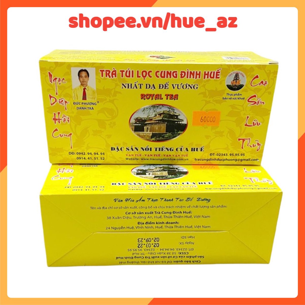 Trà Cung Đình Huế Túi Lọc Đức Phượng, Nhất Dạ Đế Vương  - Đặc sản Huế