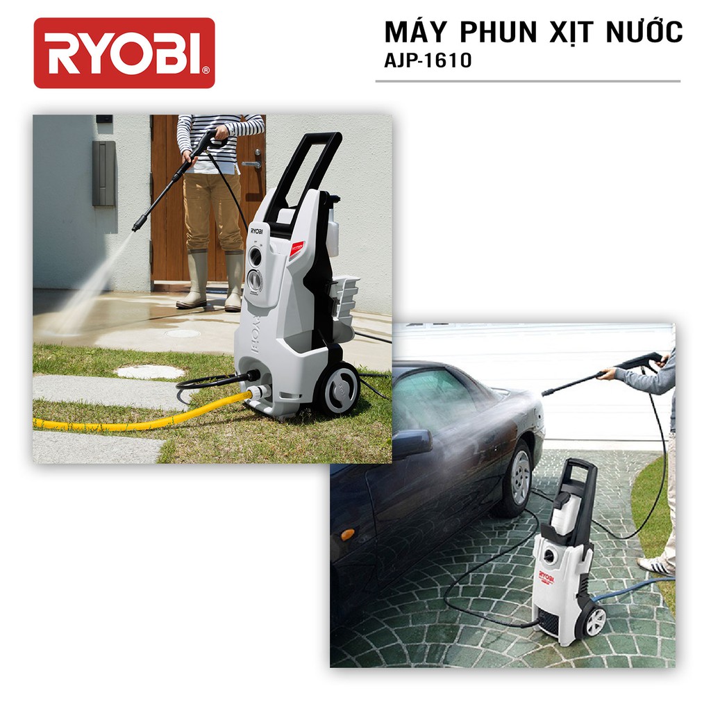 Máy xịt rửa cao áp đa năng điện 1800W RYOBI (KYOCERA) - AJP-1610 (Kèm Linh kiện khác)