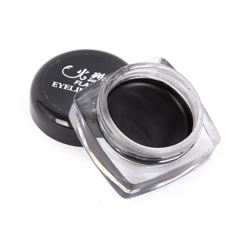Gel kẻ mắt màu đen kháng nước + cọ tiện lợi | BigBuy360 - bigbuy360.vn