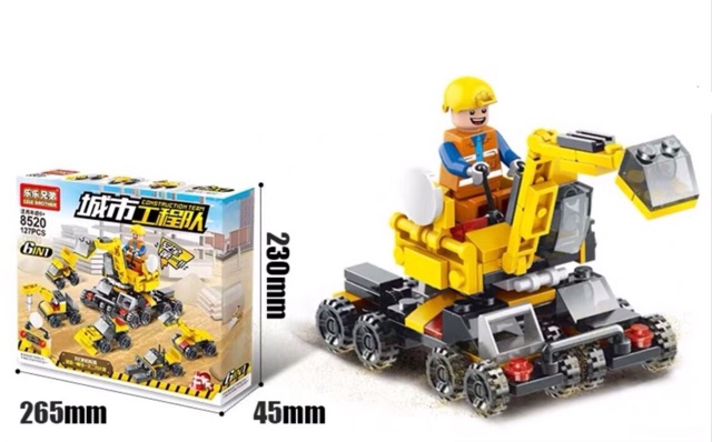 [Loại 1 FREESHIP TỐI ĐA 70k] Lego ô tô cần cẩu vàng 6 trong 1