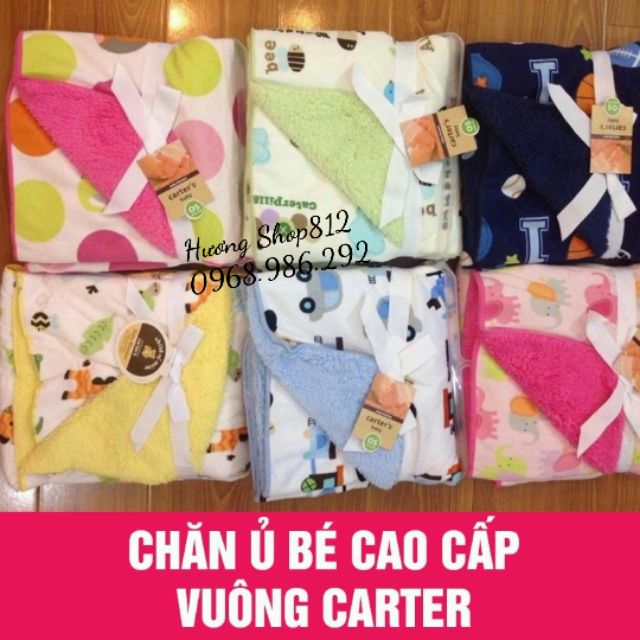 Chăn nỉ lông cừu cotton mềm 2 lớp cho bé/ nhiều màu