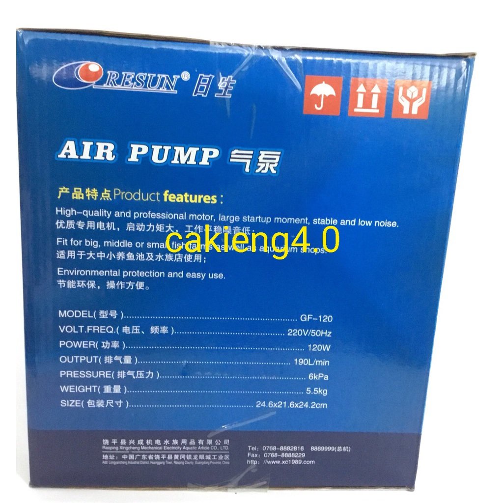 Máy sủi khí oxy cánh quạt cho hồ hải sản RESUN GF-120 , GF-180