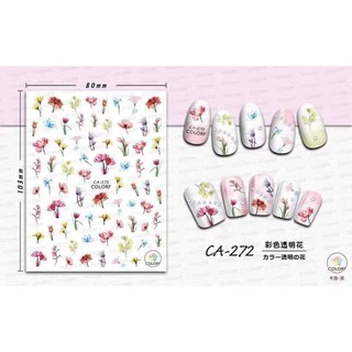 Sticker dán móng 3D hoạ tiết các loài hoa