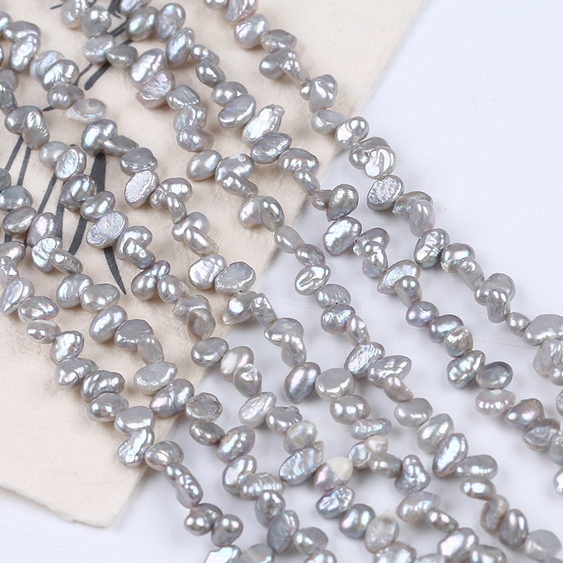 Cuộn Dây Ngọc Trai 5-6mm Màu Sắc Tự Nhiên Dùng Làm Trang Sức Thủ Công