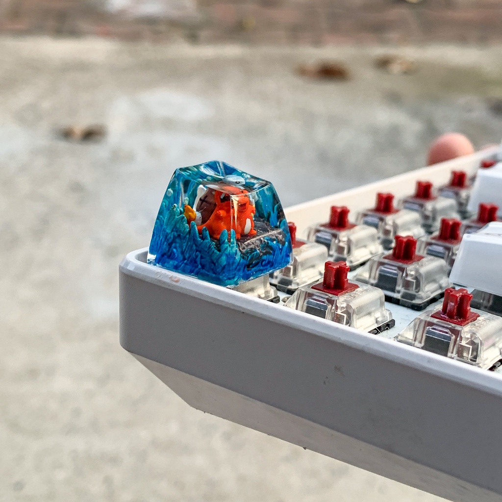 Nút bàn phím cơ máy tính - Artisan keycap - Pokemon Keycap - Charmander Keycap