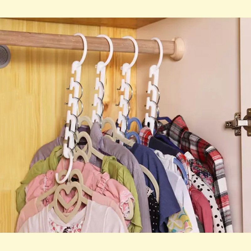 Móc treo đồ Walfos bằng nhựa có 2 màu tiết kiệm không gian