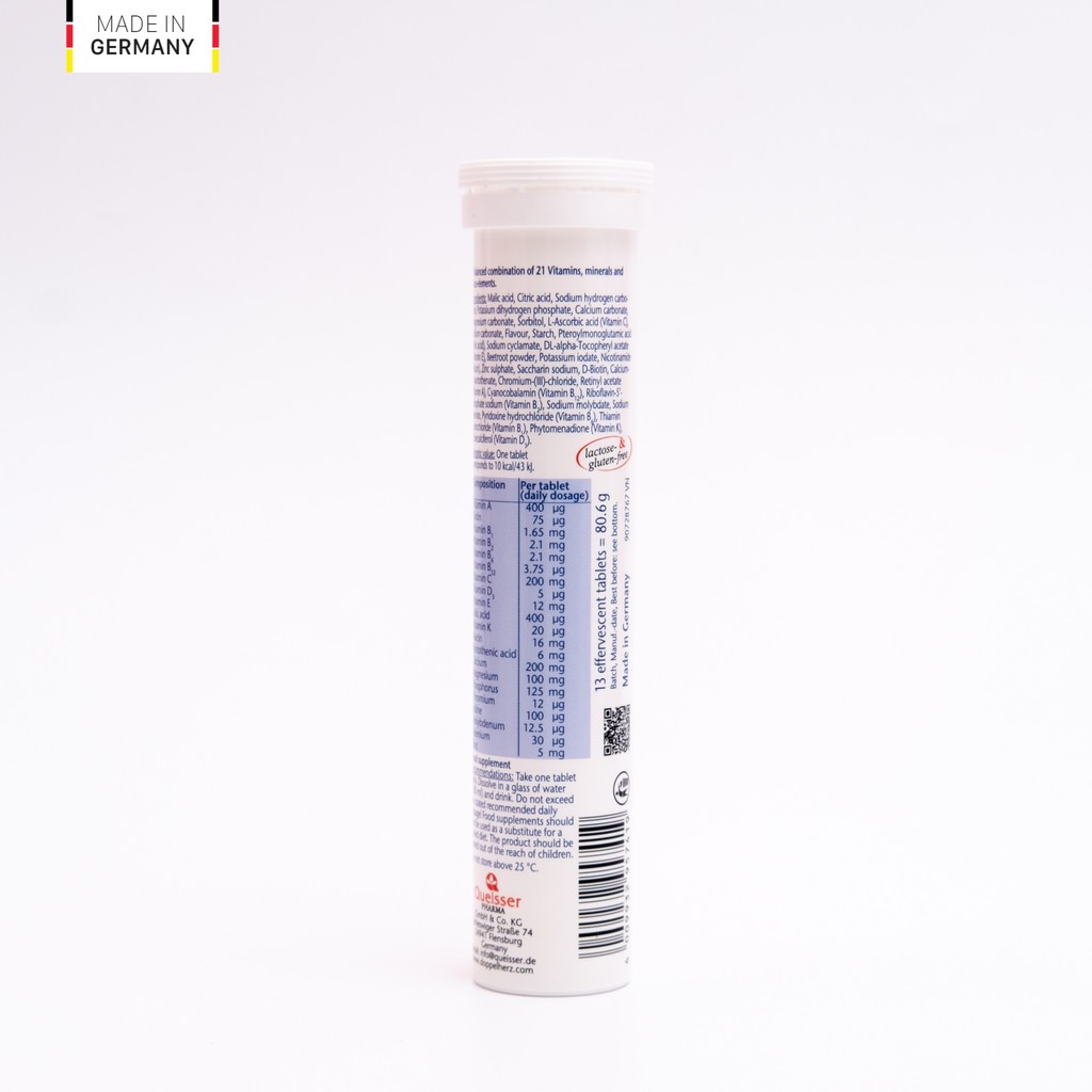 [TPCN Nhập Khẩu] Viên sủi bổ sung 21 Vitamin và khoáng chất Doppelherz A-Z Fizz Multivitamins and Minerals (Tuýp 13v) | BigBuy360 - bigbuy360.vn