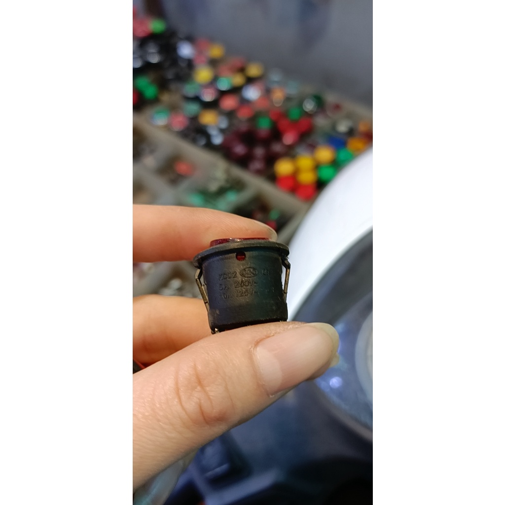 KCD Công Tắc Khởi Động 6A 250V 3 Chấu 2 Bánh Răng Cho Tàu Thuyền KCD2 KCD 107 CÓ ĐÈN BÁO LED VÀ KHÔNG ĐÈN