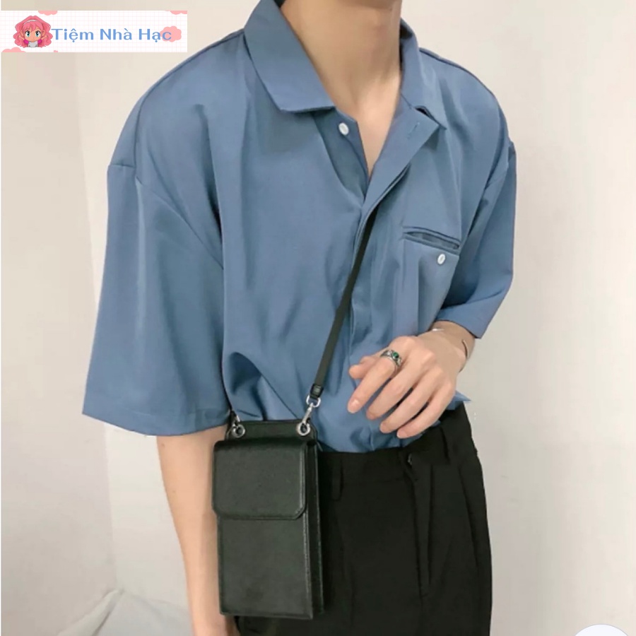 SOMI TAY NGẮN RỘNG CÓ TÚI HỘP TAY LỬNG CÀI CÚC SIZE S-4XL