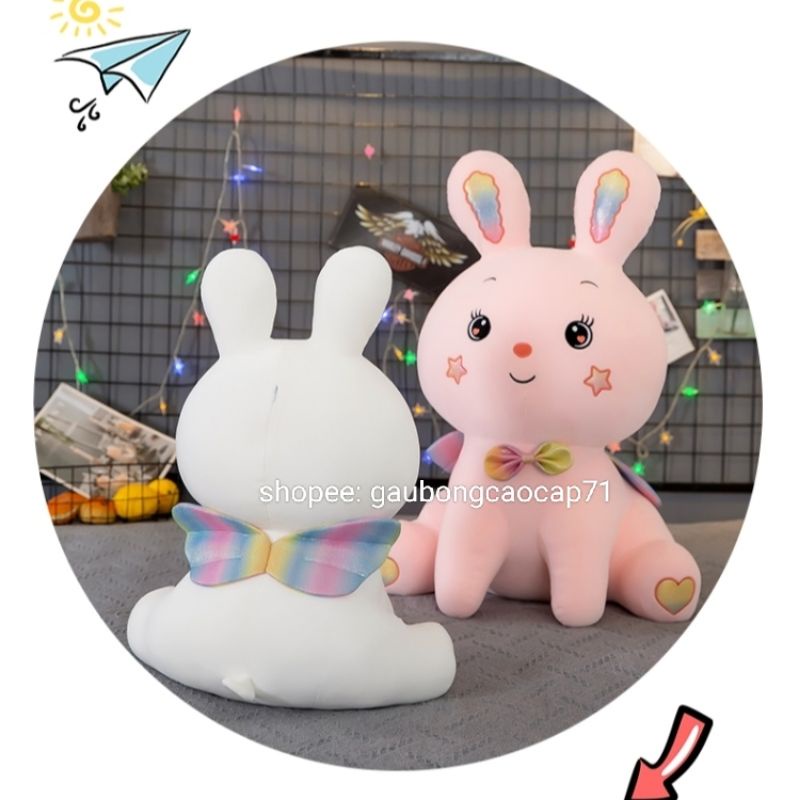 ❌ gấu bông Thỏ Hồng Nơ Lấp Lánh 50cm, thú nhồi bông Đồ chơi quà tặng