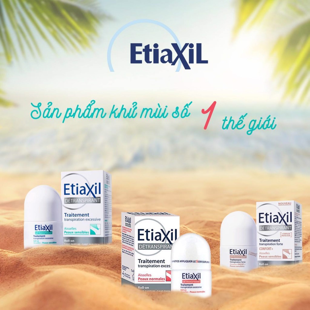 Lăn Khử Mùi Etiaxil Pháp - hỗ trợ giảm Mùi , Mồ Hôi Hiệu Quả - 15ml Mẫu mới