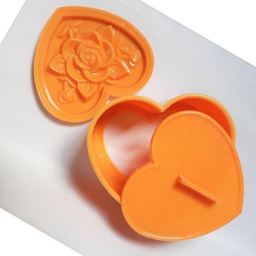 Khuôn nhấn xôi tim hình hoa hồng 15cm