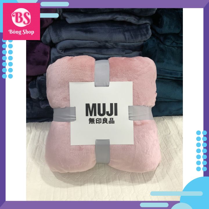 Chăn lông tuyết Muji siêu mềm mịn, chăn lông tuyết cao cấp