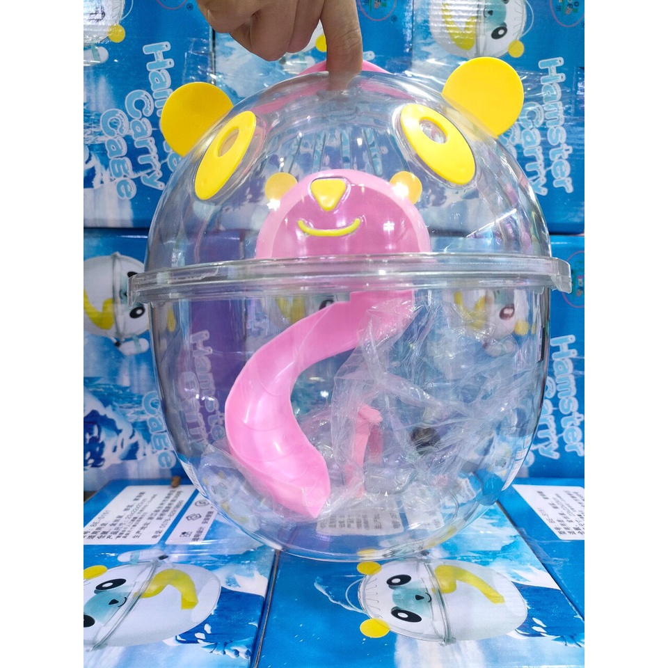 Lồng xách du lịch đi chơi gấu panda cho Hamster