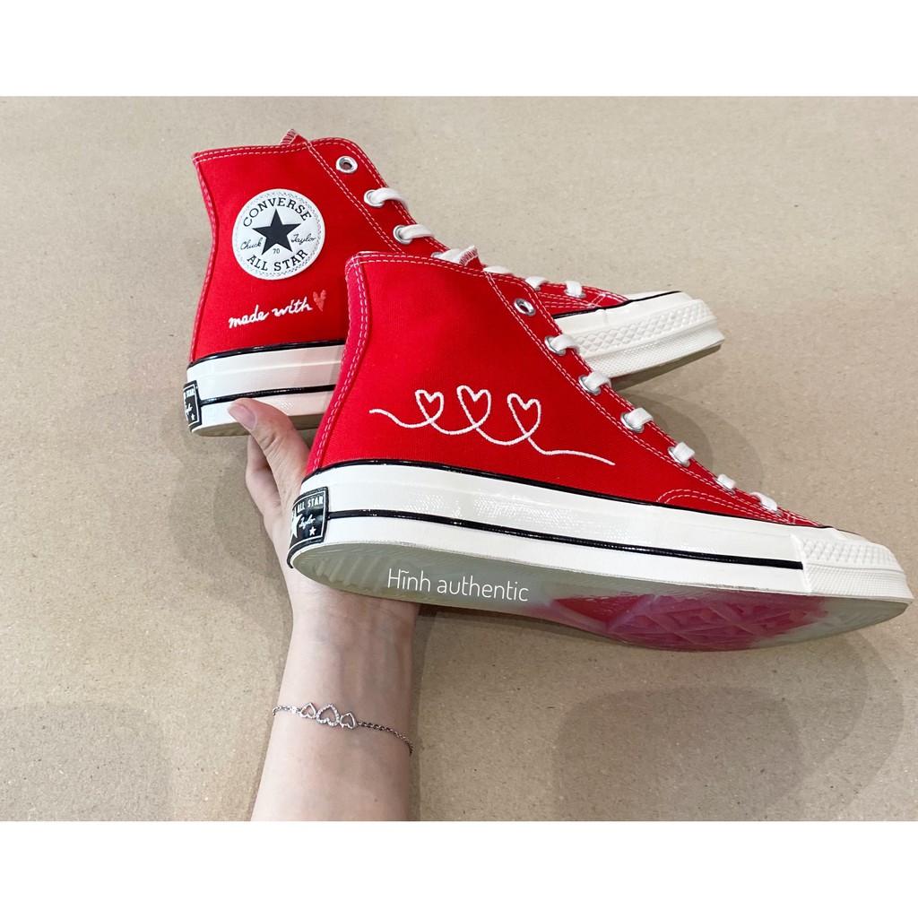 Giày Converse Chuck 70 Valentine's Day đỏ cổ cao