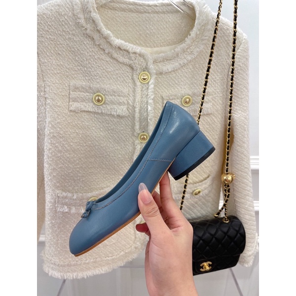 Giày búp bê xẻ mũi mẫu mới độc đáo có gót thương hương hiệu Maison Margiela MM6 cao cấp nhiều màu