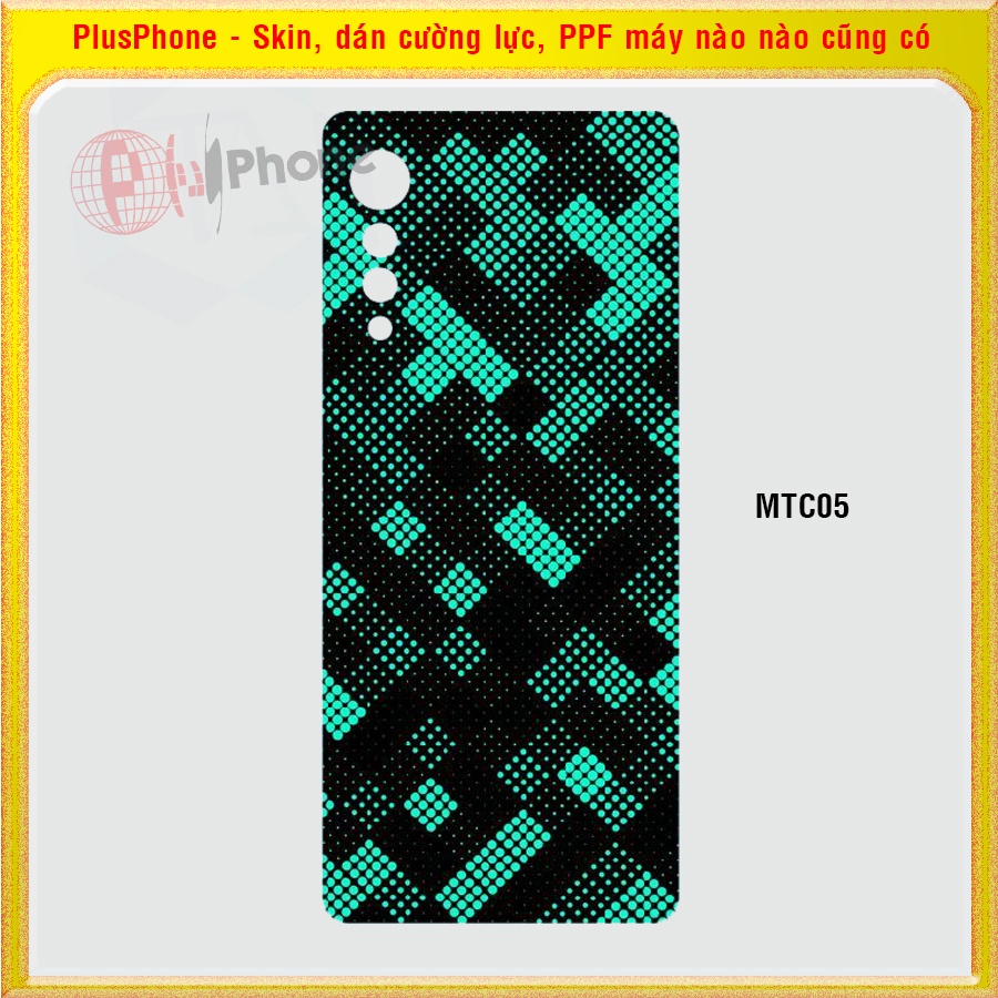 Dán Skin cho điện thoại LG Velvet 5G màu matrix camo