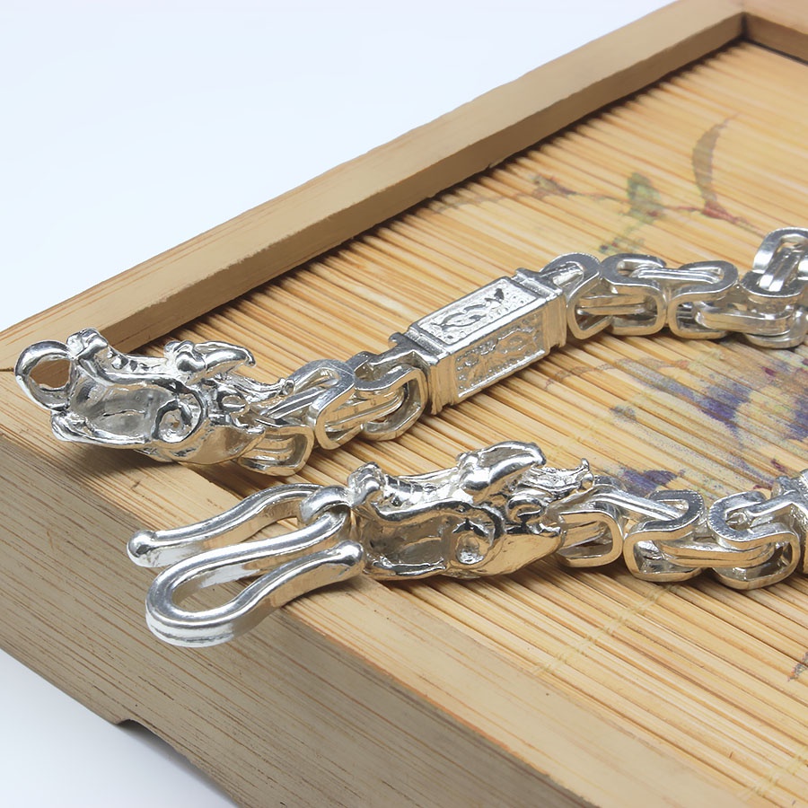 Lắc Tay Nam Bạc Hiểu Minh LTN017 Rồng Bảo Hành Vĩnh Viễn
