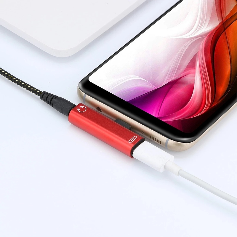 Đầu chuyển đổi 2 trong 1 USB C sang 3.5mm audio + type C sang 3.5mm