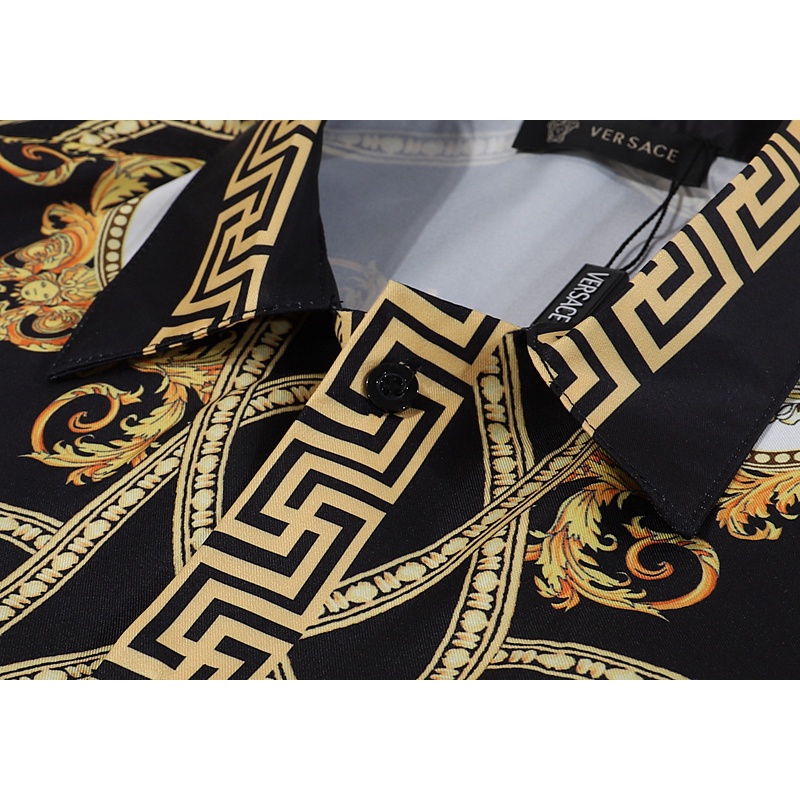 Áo Sơ Mi Tay Ngắn In Họa Tiết Hoa Cổ Điển Chất Lượng Cao Thời Trang Mùa Xuân Versace 2022 Cho Nam