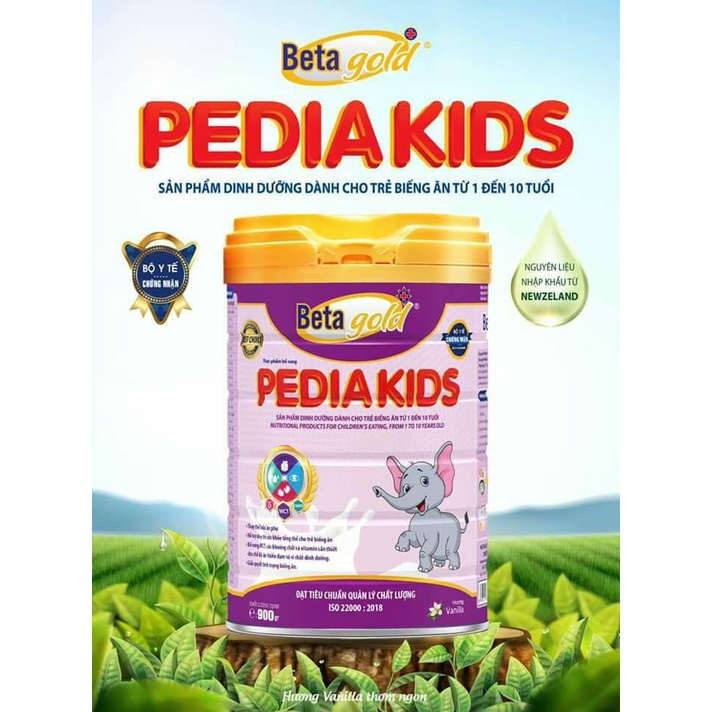 (Chính Hãng) Sữa BETAGOLD PEDIA KIDS 900g - Dinh dưỡng dành cho trẻ biếng ăn, chậm lớn, phát triển trí não (1-10 tuổi)