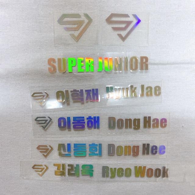 Sticker hologram nhóm nhạc Super Junior