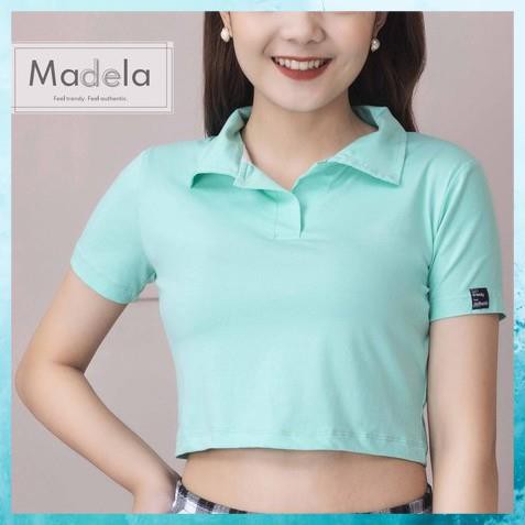 Áo Croptop Nữ Tay Ngắn Có Cổ, Áo Croptop Polo Đẹp Cá Tính