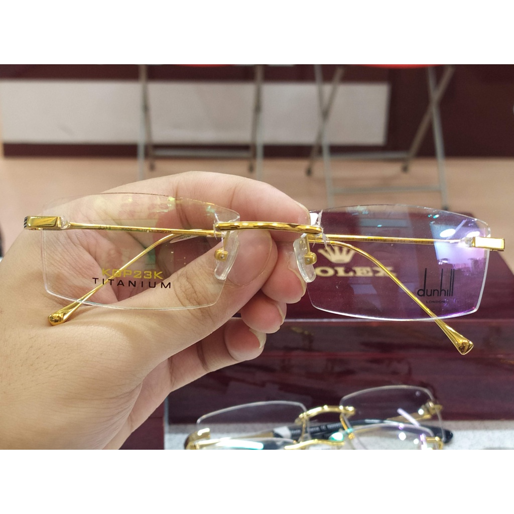 GỌNG KÍNH KHOAN MẠ VÀNG 23K BAO KIỂM ĐỊNH