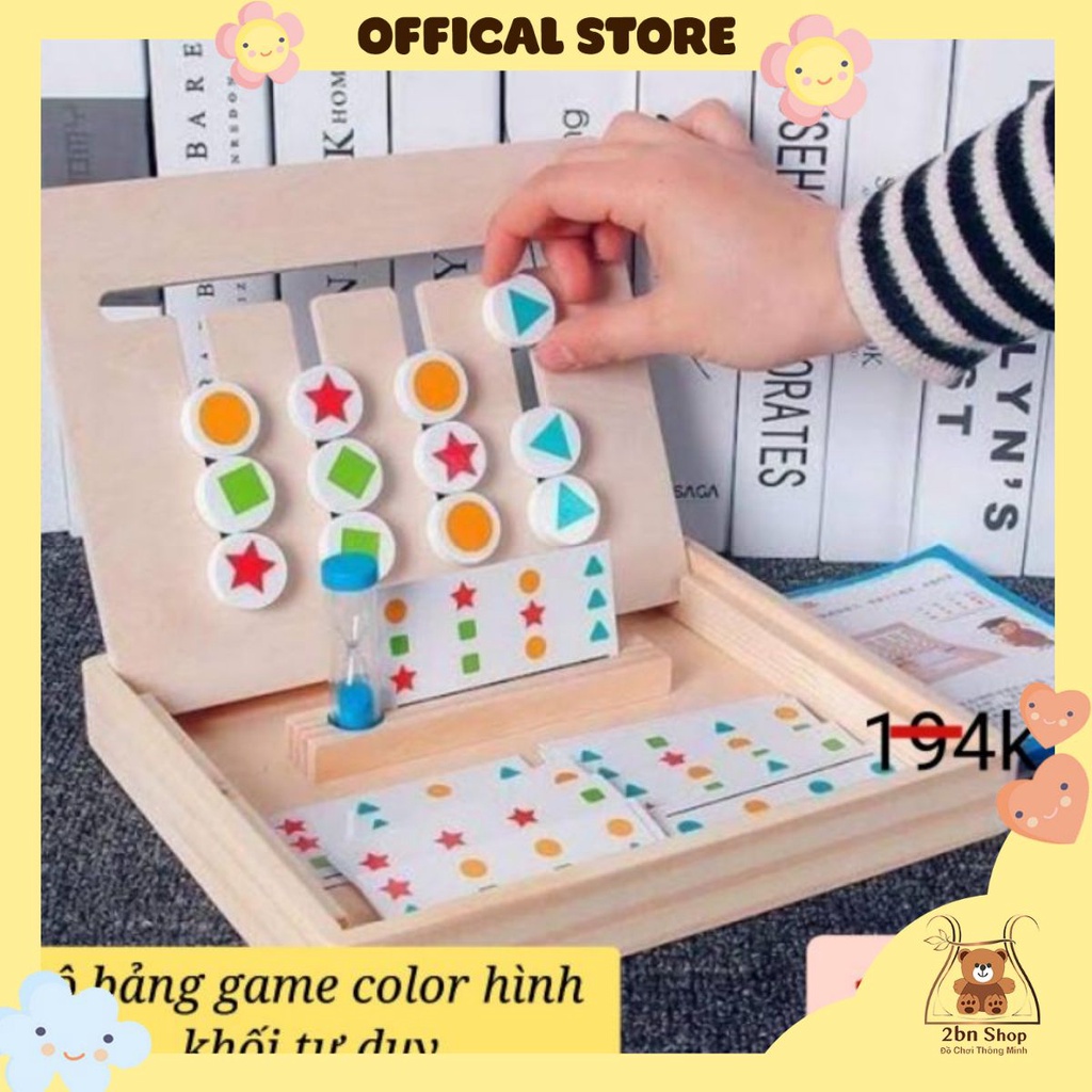Bộ bảng game color hình khối tư duy đồ chơi thông minh cho bé