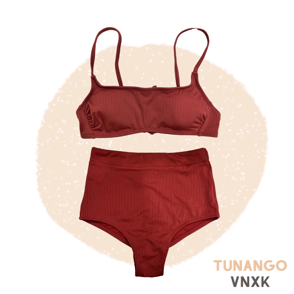 Bộ bơi bikini 2 mảnh Plain Brown