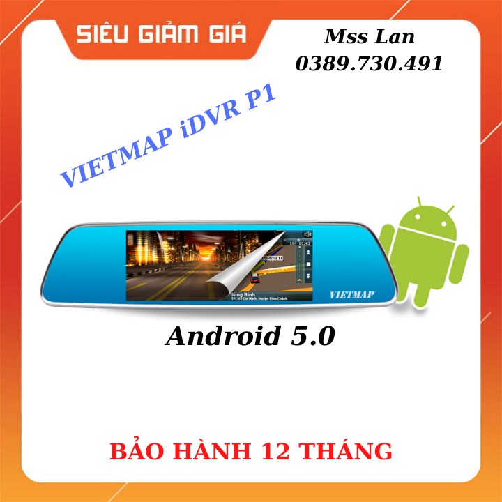 Camera Hành Trình Ô Tô VIETMAP iDVR P1 3G WiFi Vừa Dẫn Đường Vừa Ghi Hình Trước Sau Giám Sát Trực Tuyến Quản Lý Xe Từ Xa